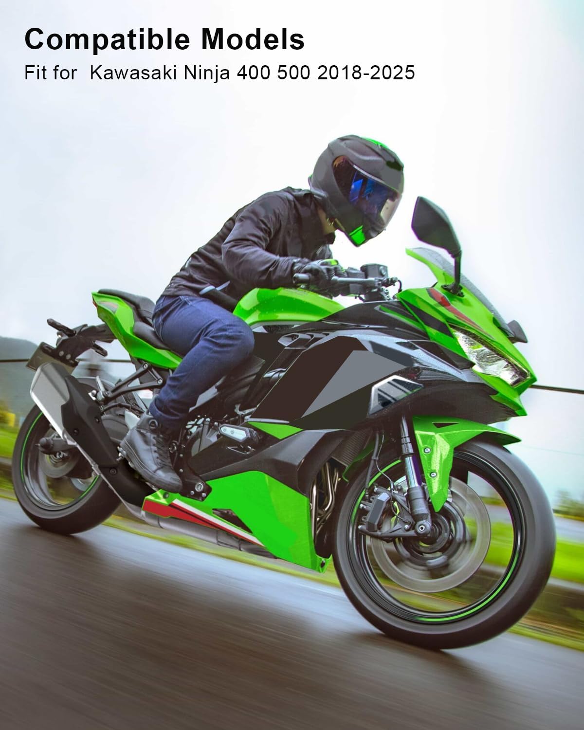 1 Pair Clip Ons F-ork Tube Handlebars Fit for Kawasaki Ninja 400 500 2018-2025 Replace 46003-0690 46003-0691