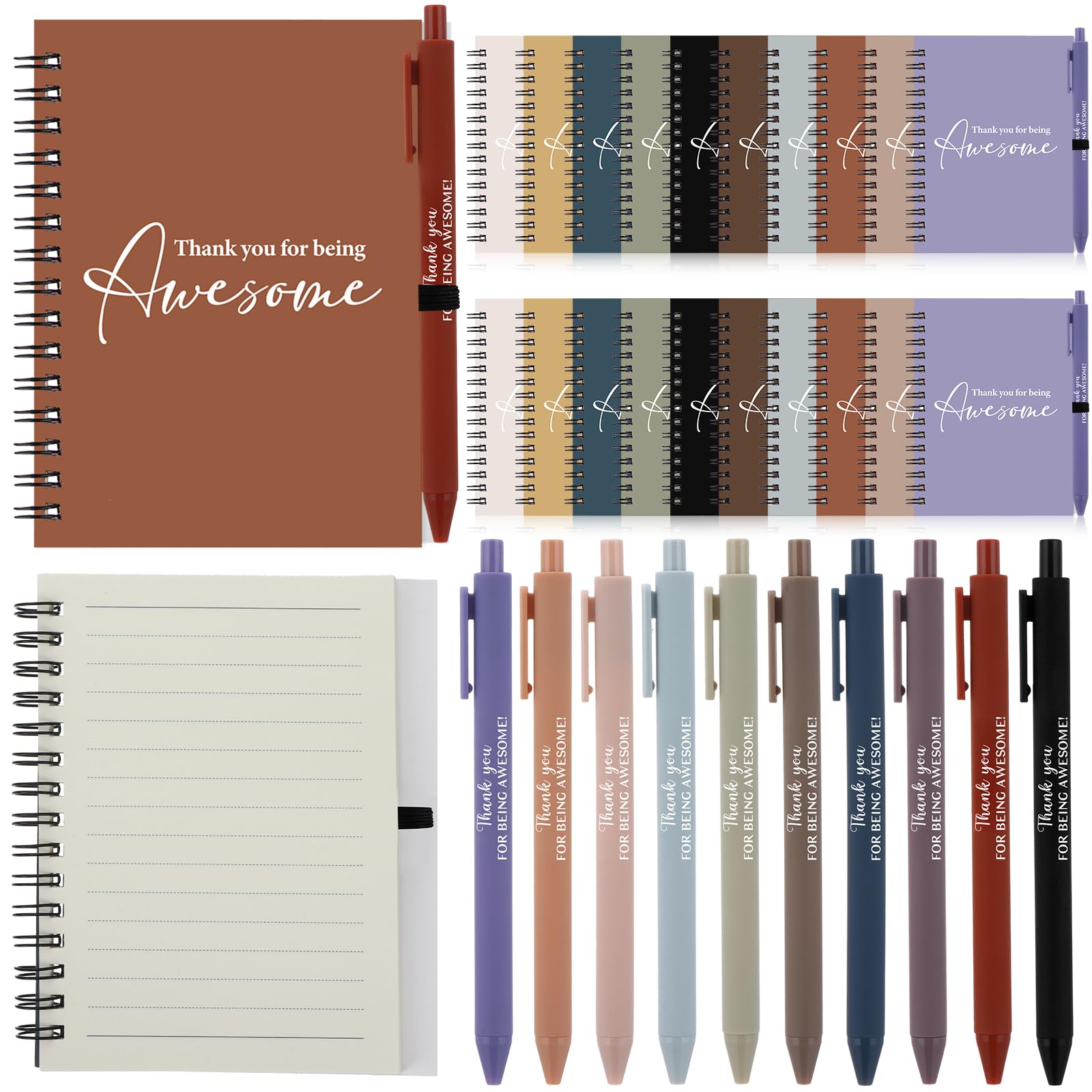 10 Sets Employee Appreciation Gifts Inspirational Notebooks with Pens
