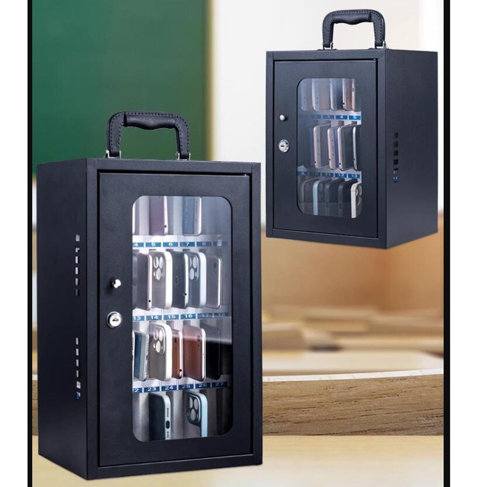 Armario de almacenamiento móvil resistente para 12-60 dispositivos, nizer de aula y oficina, perfecto para escuelas, solución eficaz de almacenamiento de dispositivos.