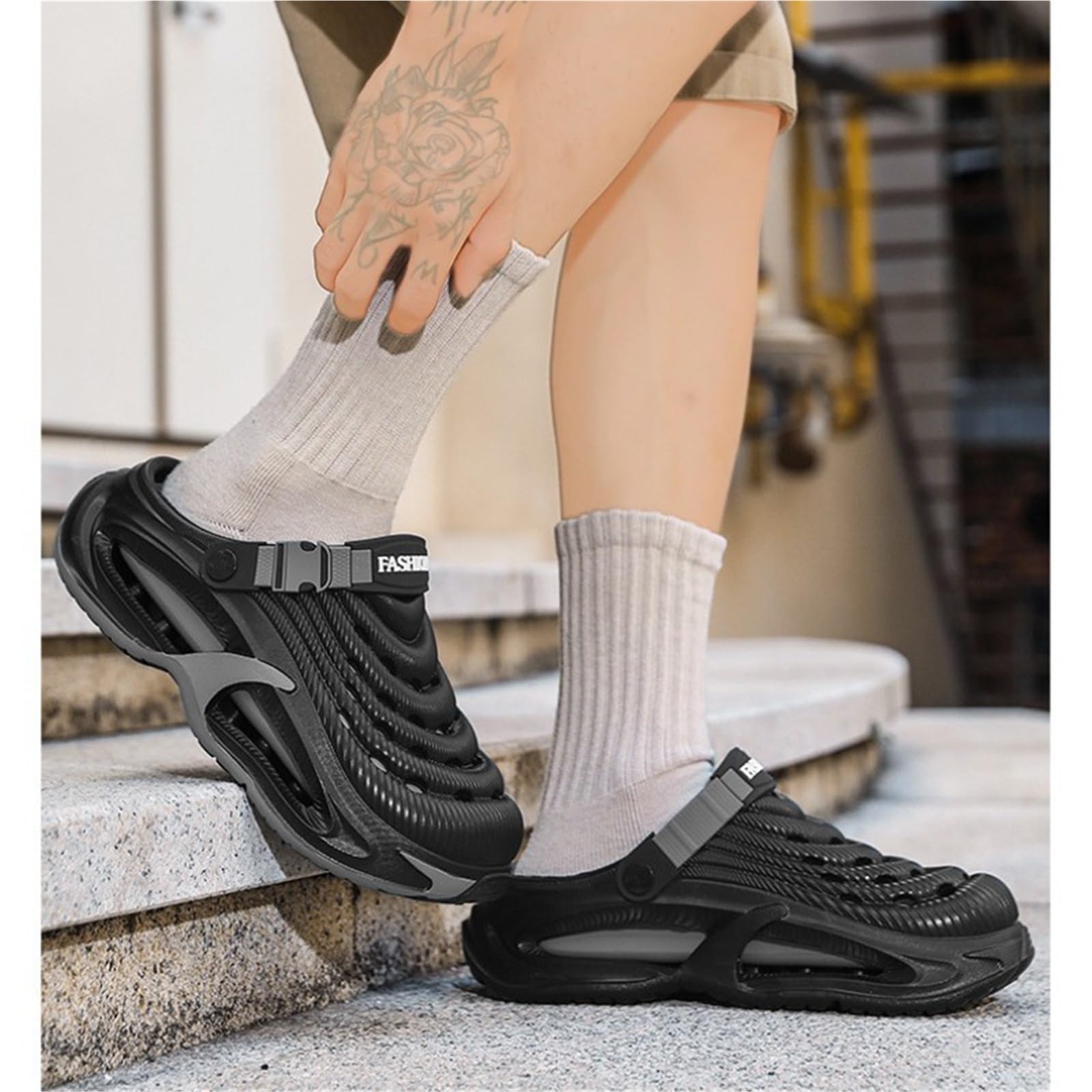 Sandalias sin cordones de verano for hombre, zapatos ligeros y transpirables for exteriores, calzado informal de suela gruesa antideslizante for conducir, playa, caminar