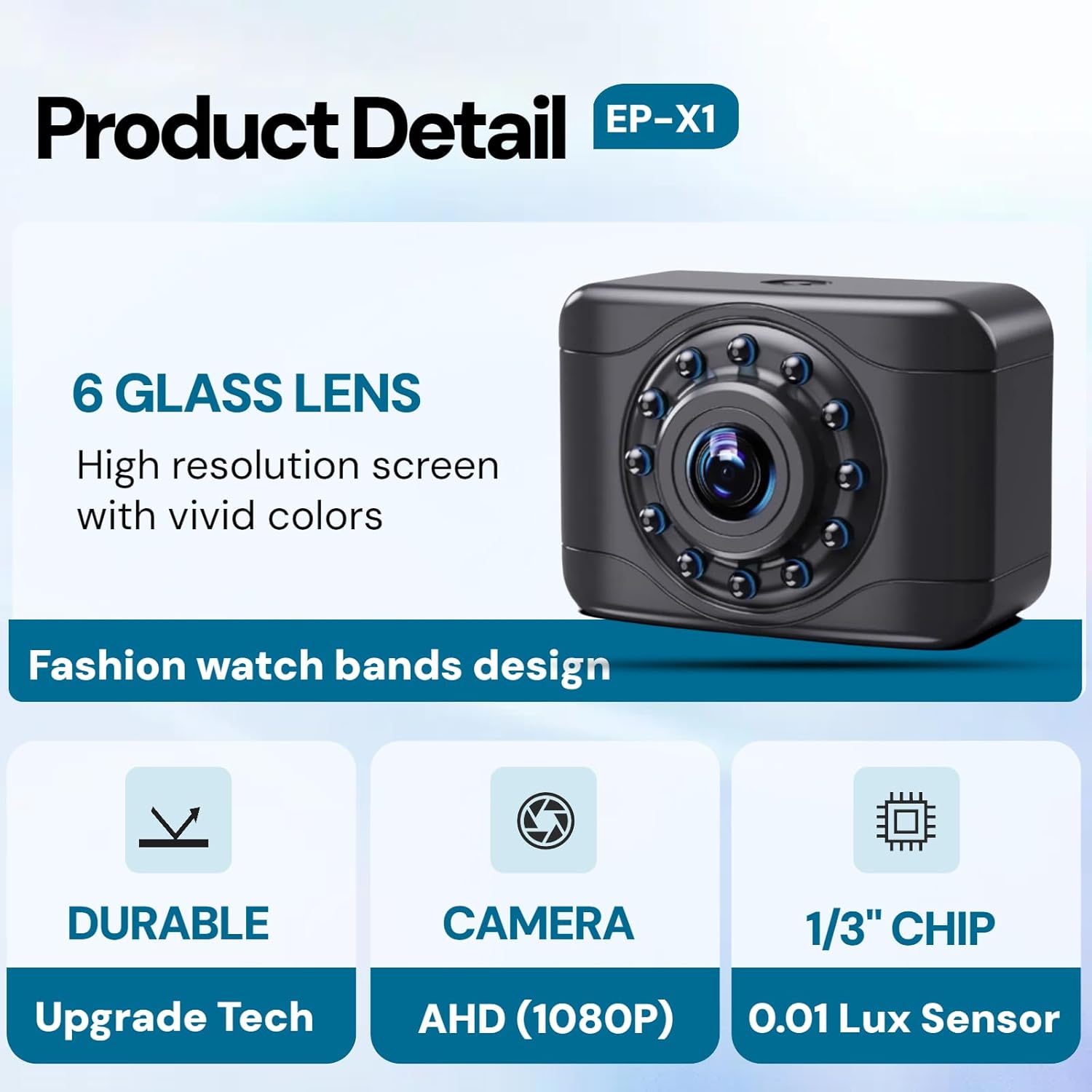 X1 AHD 1080P Backup Camera for Car with Perfect Angle Great Night Vision IP69K Waterproof Vehicle Reverse Camera for Car Pickup Truck SUV RV