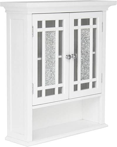 Miniatura 55 de Elegant Home Fashions Dawson Collection clóset de pared con estantes, color blanco Blanco,Gris,Espresso oscuro,Espresso,Blanco y