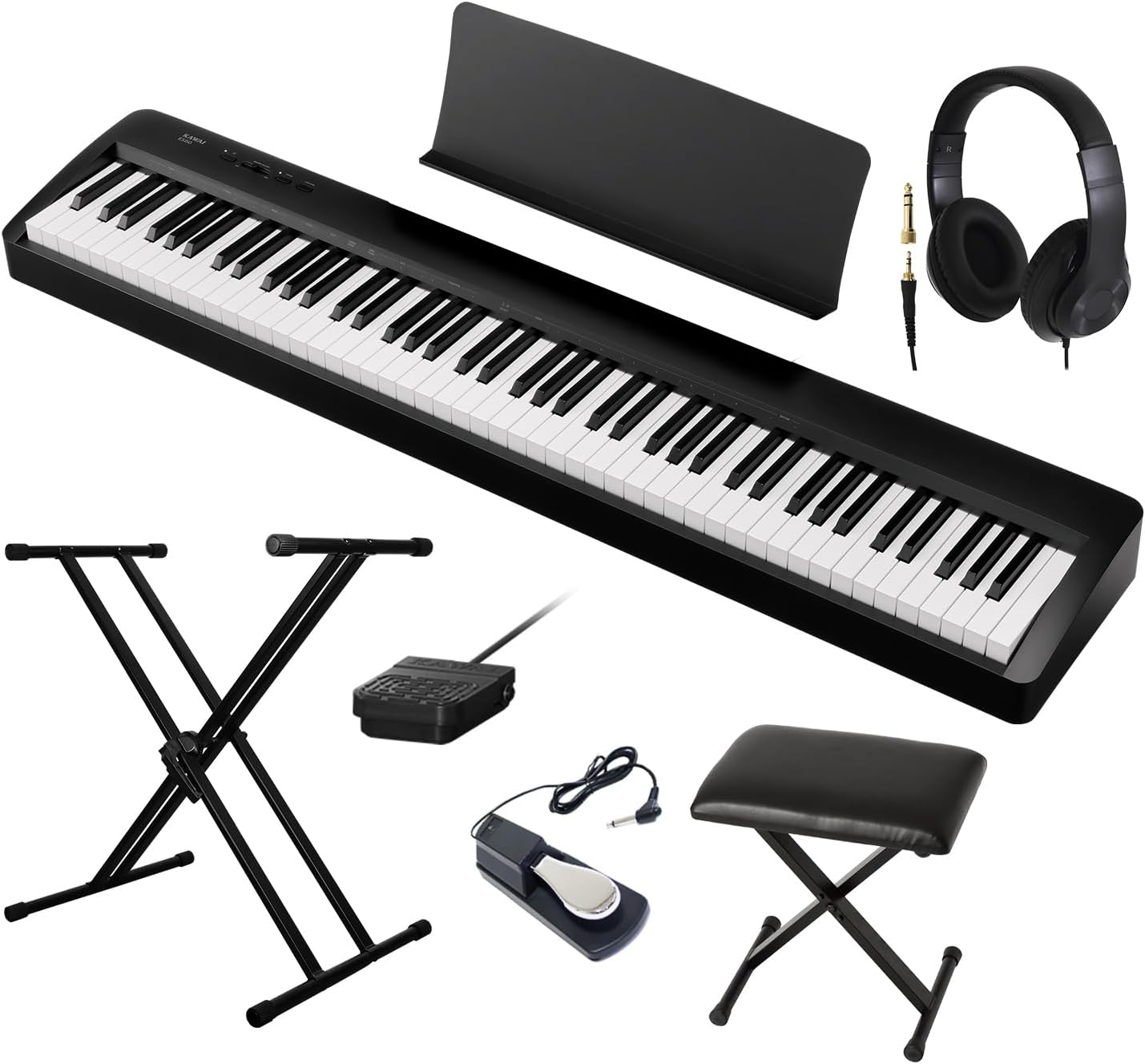 KORG B2-BK 電子ピアノ スタンド・ペダル・ヘッドホン付き KORG