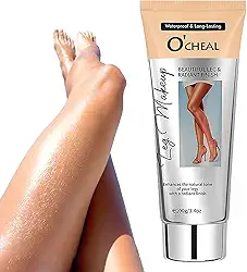 Corretivo de maquiagem para pernas, creme para pernas, à prova d'água, creme de base corporal impecável, corretivo para cicatrizes de tatuagem de pele, adequado para tons de pele naturais e saudáveis