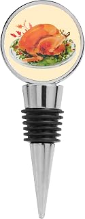 Watercolor Illustration of a Thanksgiving Dinner Turkey Wine Stopper