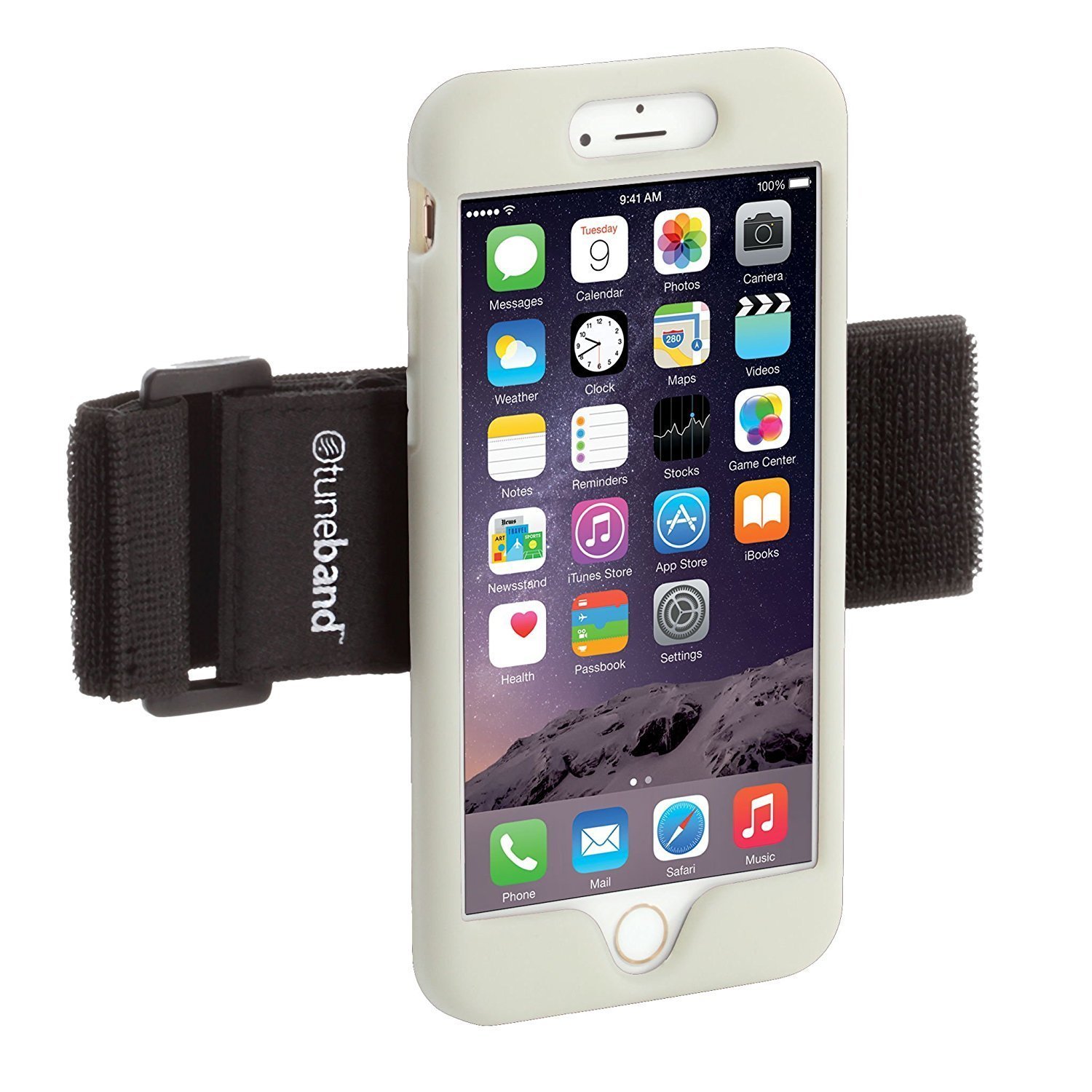 TuneBand LITE for iPhone 7 Plus Premium Sports Armband with Silicone Skin and Armband (Glow)