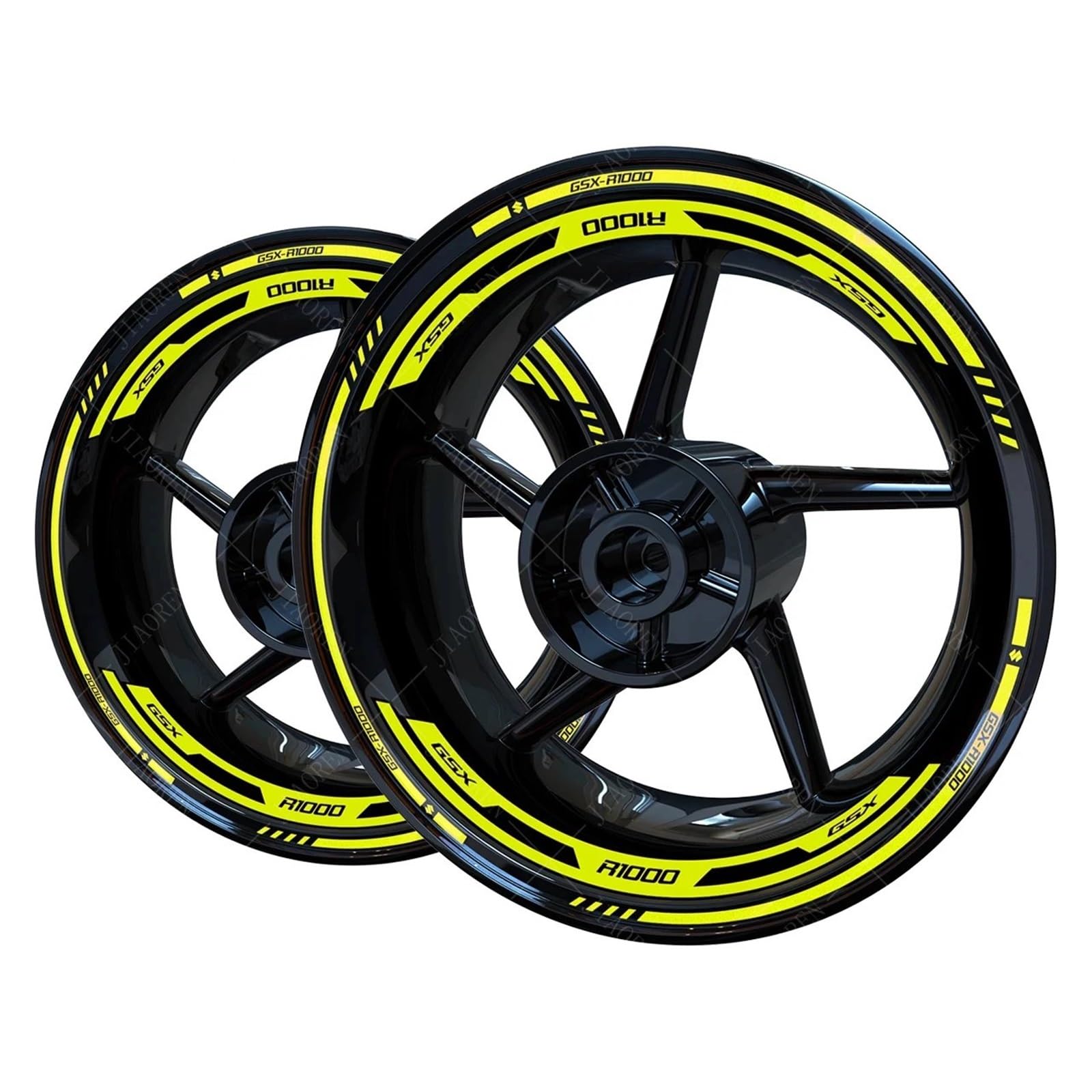 Naklejki na koła motocyklowe Dla S&uzuki Dla GSXR1000 Zestaw Naklejek Koła Motocykl Samochód I Felgi Rowerowe Naklejki na felgi(Multi-colored 7)