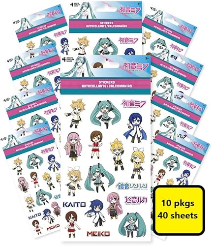 Hatsune Miku - Paquete estándar de 4 hojas de 10 unidades