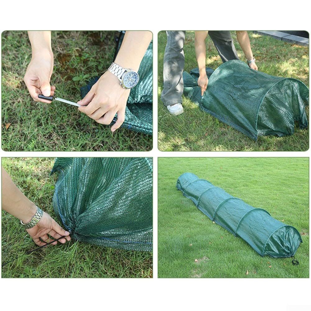 Tunnel de plantation en maille noire agricole - Couverture de serre - Protection des légumes - Protection contre le gel - Tunnel de culture avec ventilation pour jardin et potager - 300 x 45 x 45 cm