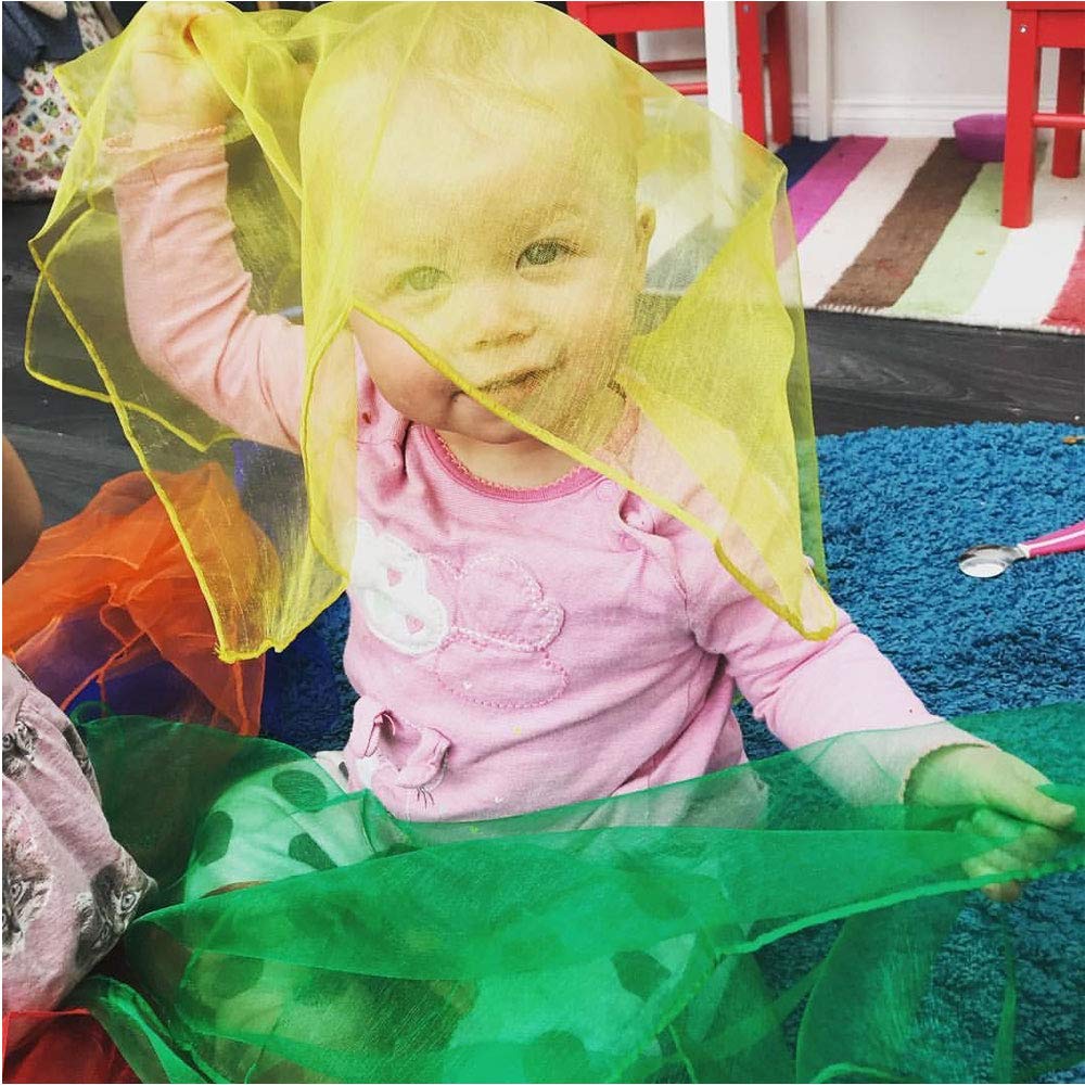 Foulard De Danse,20 Pcs Colorées Foulard Jonglage,60 X 60 Cm