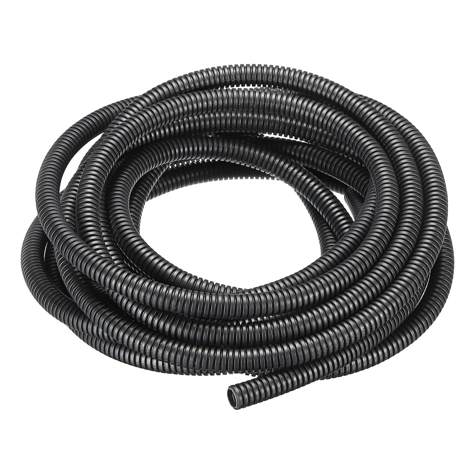 DMiotech 10mmx8mmx5m Plastic Non-Split Corrugated Tubing Indoor Outdoor Cord Management for Wrap Tidy Office Garden — image 1