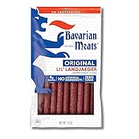 Vista 1 de Bavarian Meats Lil' Landjaeger - Palitos de carne, bocadillos de proteína de salchicha ahumada, cero azúcar, gran fuente de proteínas, sin gluten