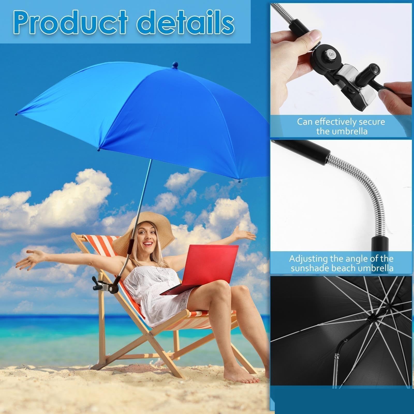 Parapluie Réglable avec Pince Universelle