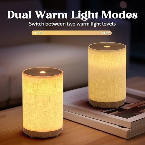 Miniatura 5 de Difusor de aceite esencial con cubierta de tela, pequeño difusor de aroma portátil de 4.1 fl oz, difusor ultrasónico de aceite de aromaterapia con 8