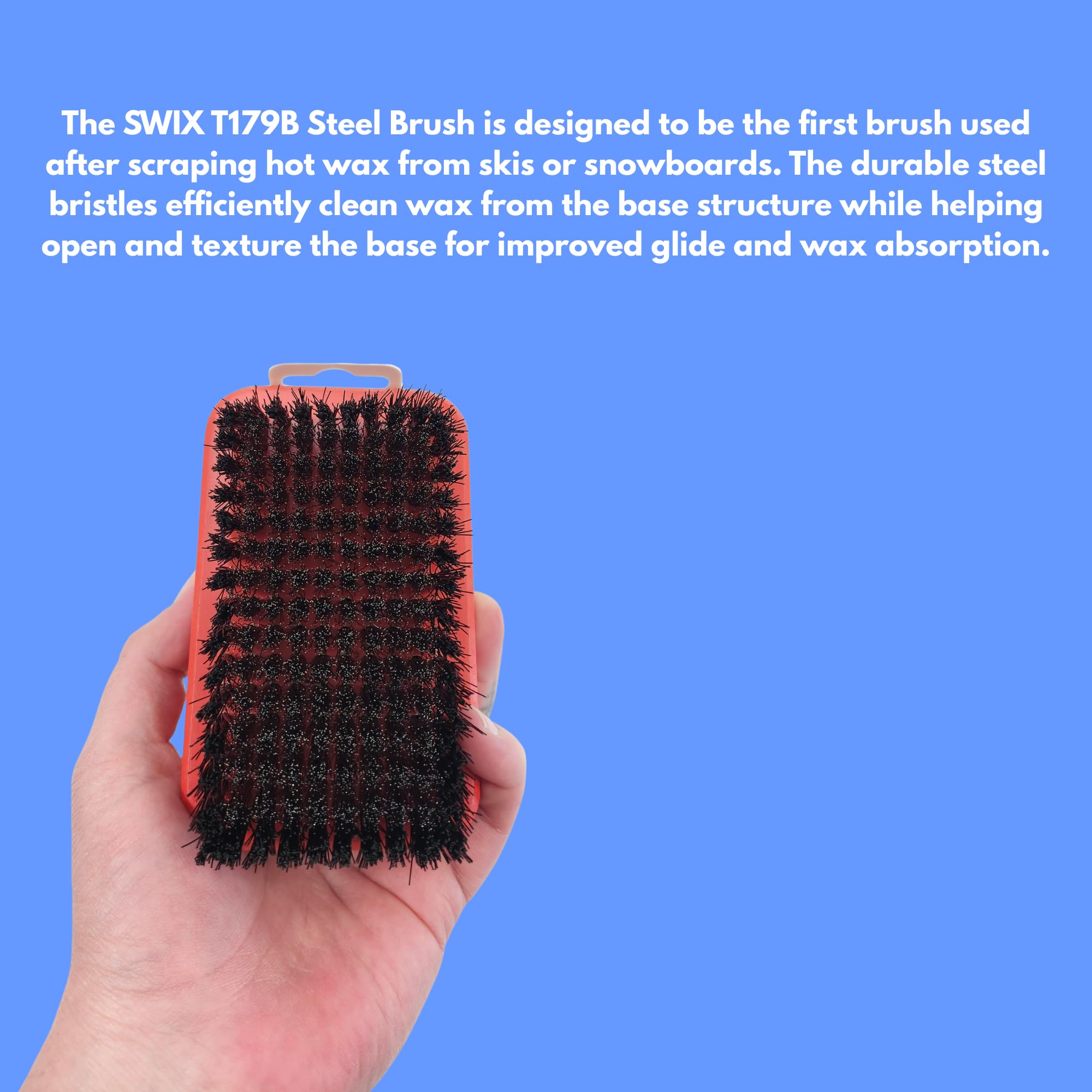Swix T0179B Steel Brush | robuste Qualität, vielseitig einsetzbar, effektive Pflege, sauberes Finish