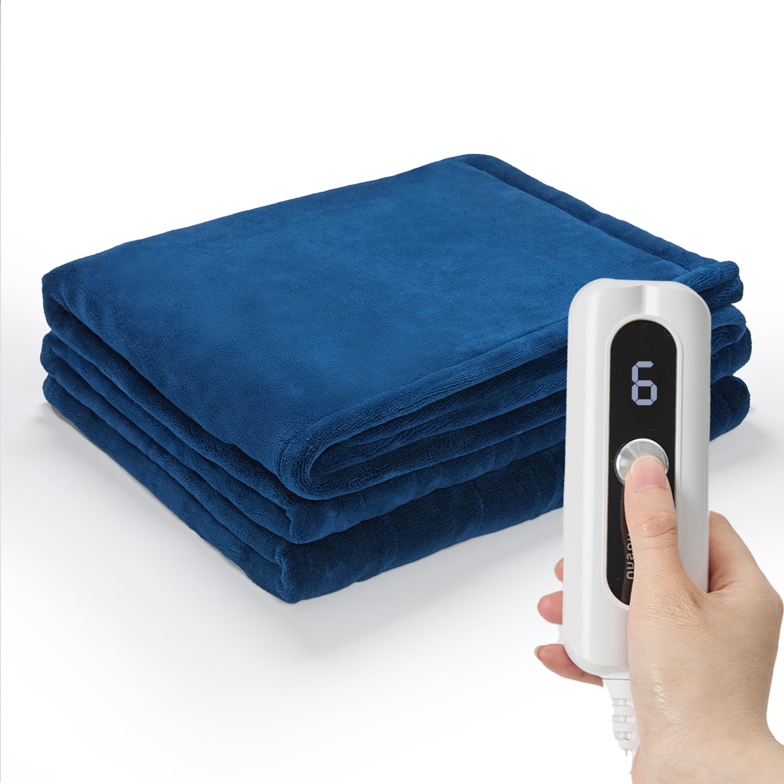 Amazon.com: SNUGSUN Heated Blanket Twin Size 62x 84, Microplush Electric  Blanket, Soft Durable u0026 Anti-pilling Heating Blanket, Fast Heating ETL u0026  FCC Certified, 6 Heating Levels u0026 4 Hours Auto-off, Pageant Blue :