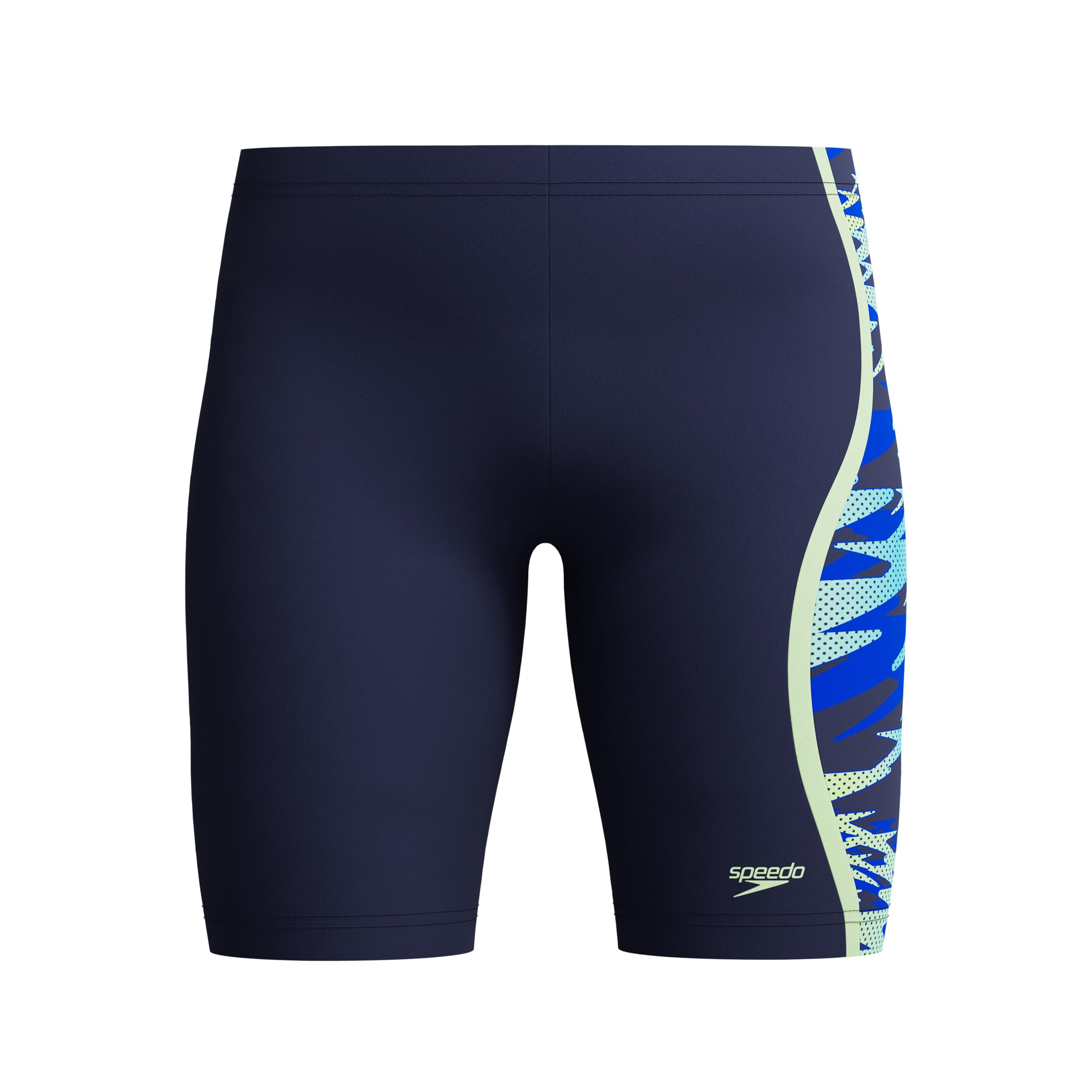 Speedo Boy's Hyperboom Splice Swim Jammer, Navy Blue, 8