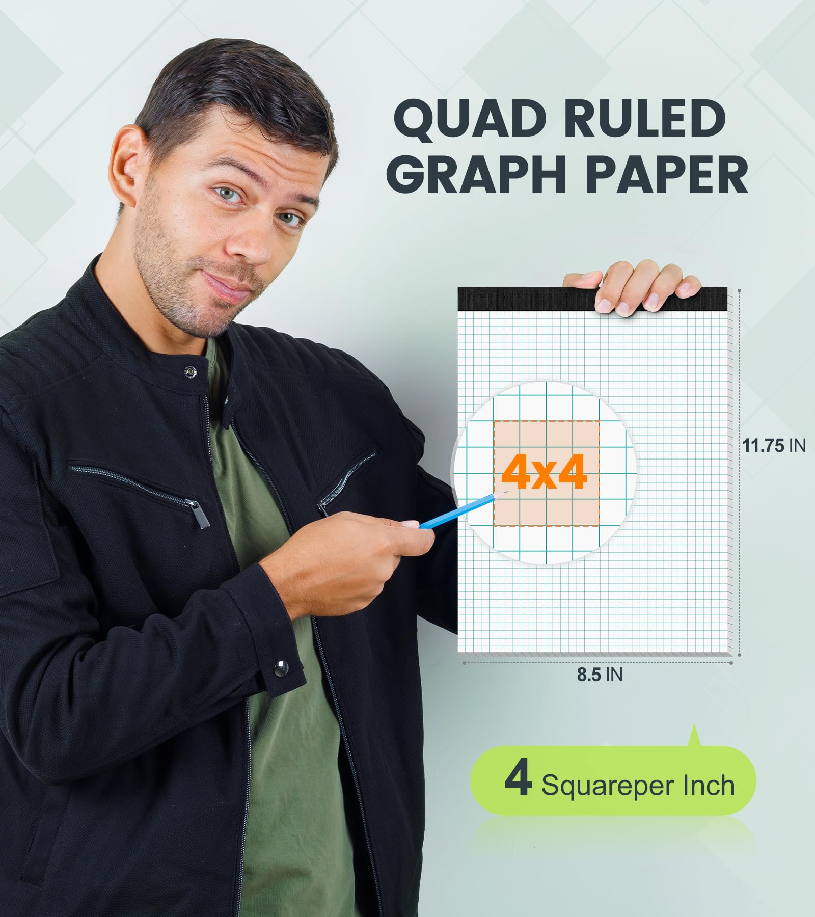 Snapklik.com : Graph Paper, Grid Paper 8.5 X 11 Graph Paper Pad, 10 ...