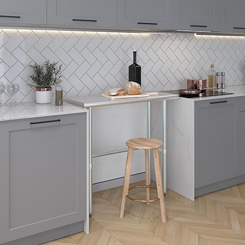 Vista 324 de Mesa de trabajo de acero inoxidable AmGood