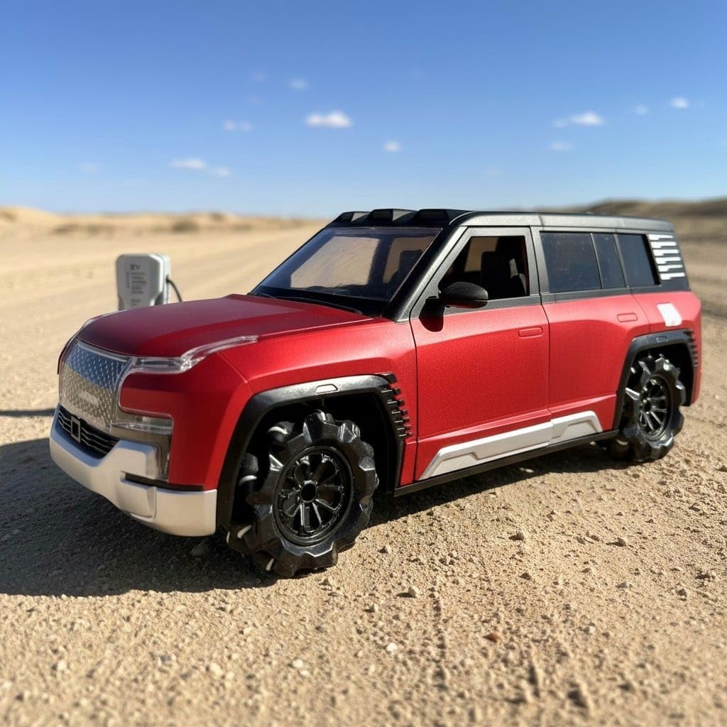 1:12 Scale Rechargeable Moka U8 Remote Control Drift Car with EV Power Charge Station | Auto Park, Light & Music for Kids. (Multicolor).