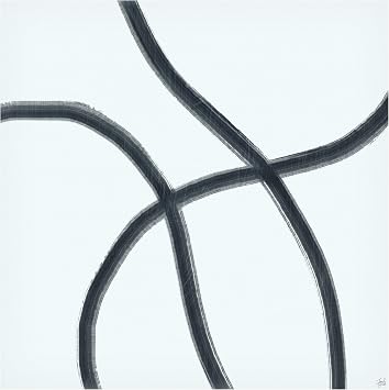 Trademark Fine Art Canvas Wall Art - Line and Brush Single Wanderings 1 Wall Art for Living Room, Bedroom, or Office Decor