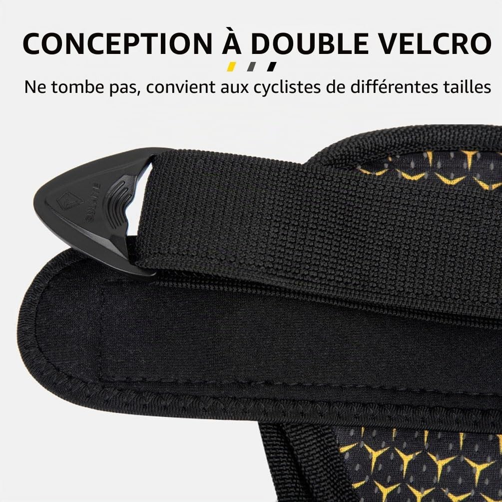 4 Pièces Moto Genouillères Protège Tibias Kit de Course Motocross Ajustable Camouflage Motocyclette Protège Équipement pour le Coude