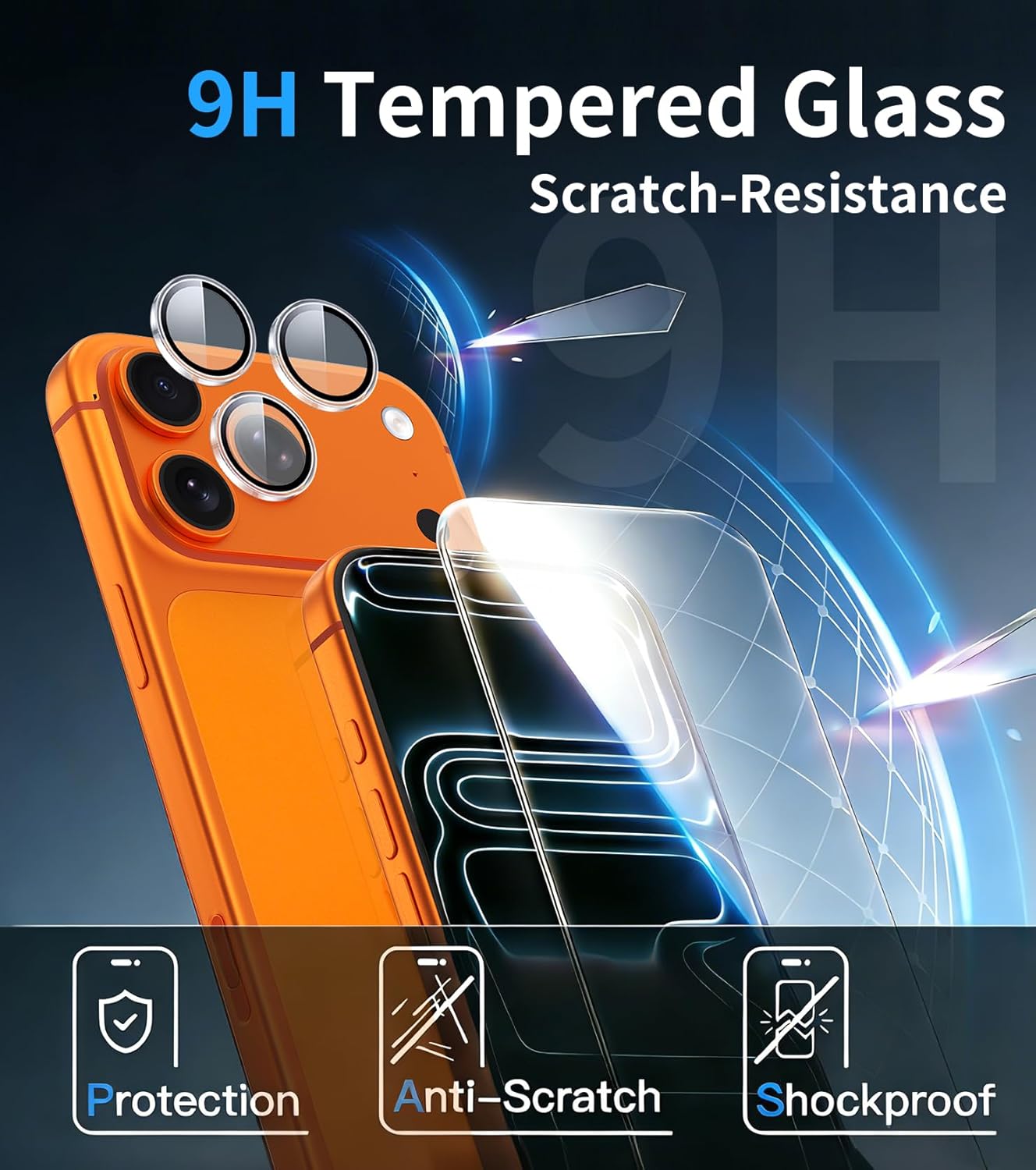 Magnetic Case for iPhone 17 Pro with Mag-Ring Holder Stand, [Screen Protector + Camera Lens Protector] [Military Grade Drop Protection] Translucent Matte Shockproof Phone Cover, Forest Orange