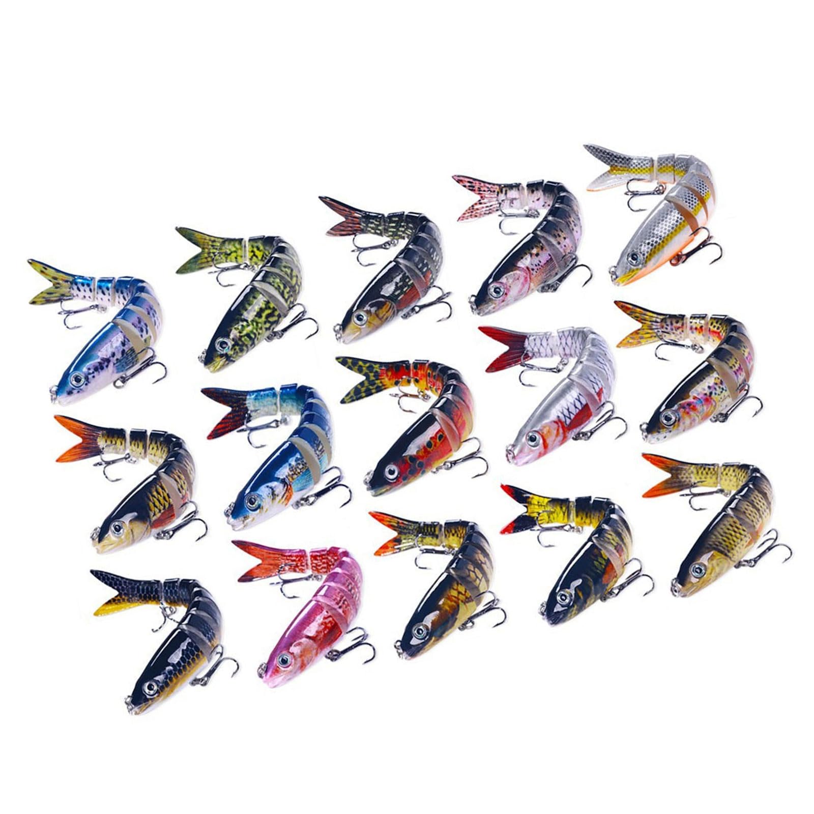 Künstliche 3D-Angelköder, Schwimmköder, mehrere Abschnitte, Angelköder, Salzwasser-Angelköder, Köder