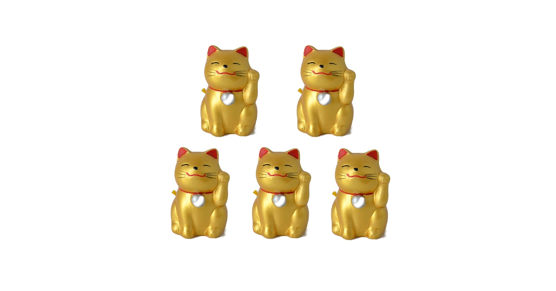 江戸斬り猫左衛門さま専用ページ）！金泊セット 二寸ちょうえもん招猫／上出長右衛門窯（かみでちょうえもんがま