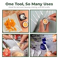 Vista 6 de Mini Skin Care Spatula (2.5", 100 Pack) - Small Spatula for Makeup, Creams & Crafts Makeup Applicator for Mixing, Cosmetic, Face Mask Disposable
