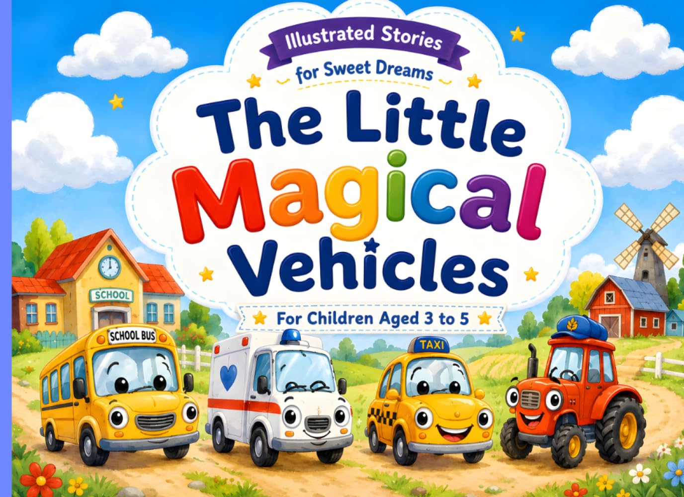 The Little Magical Vehicles: Illustrated Bedtime Stories for Children Ages 3-5 | Fun Adventures with Ambulance, Taxi, Tractor & School Bus