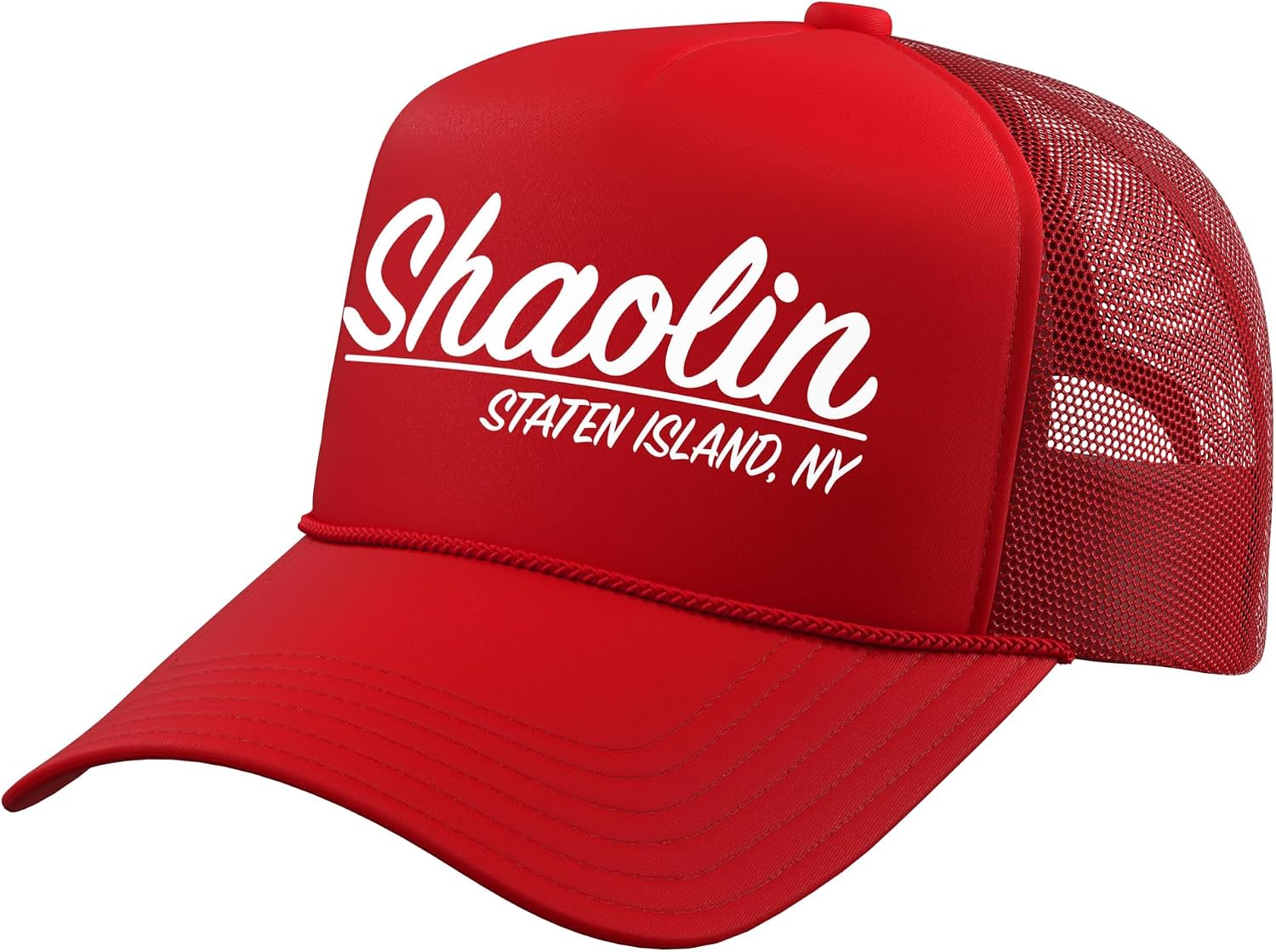 Shaolin Staten Island Old School Retro New York NY Hometown Trucker Hat with Adjustable Mesh Back