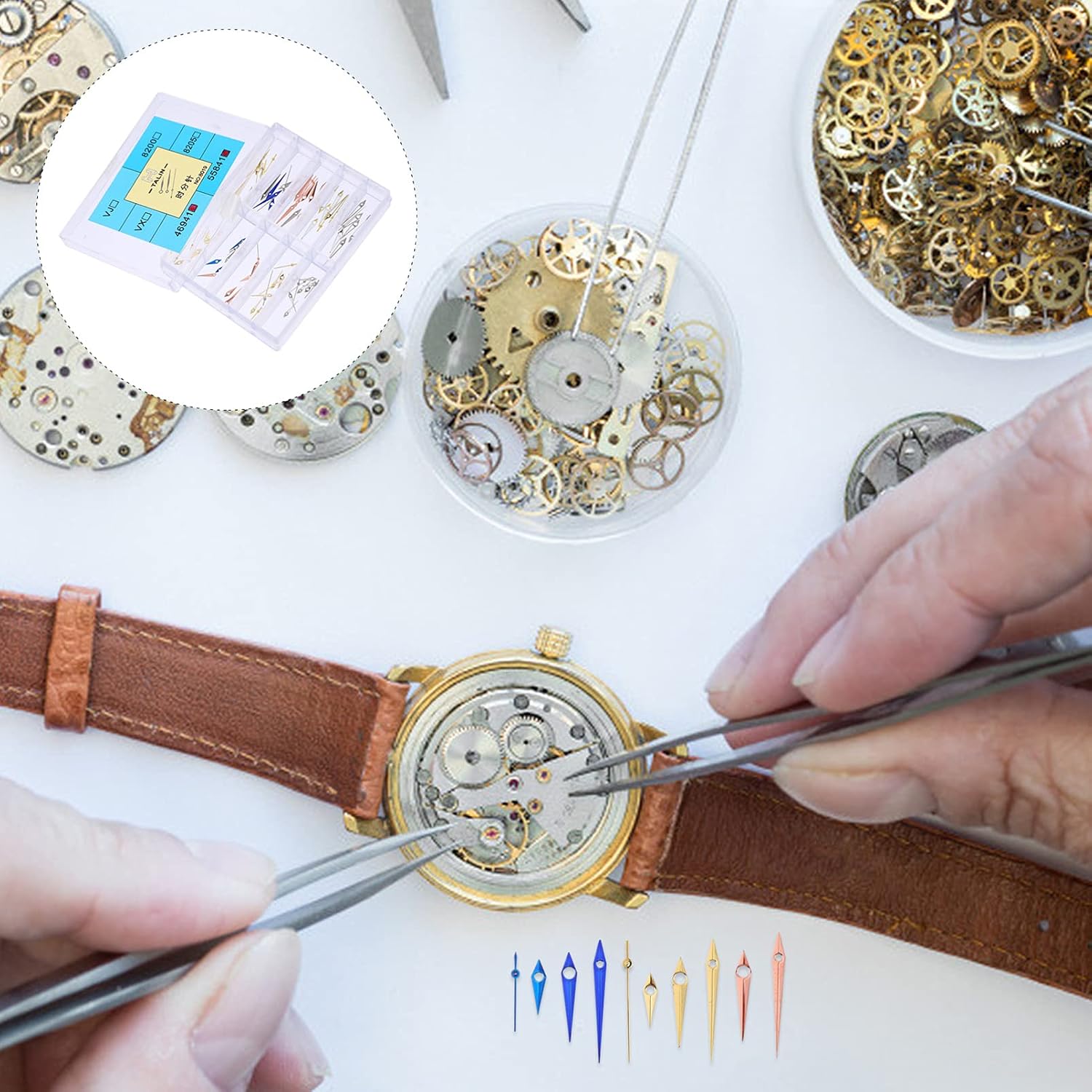 Hemobllo 1set Hour Second Watch Hands Kit and Pointers Easy to Install Lightweight Watch Accessories for Replacement