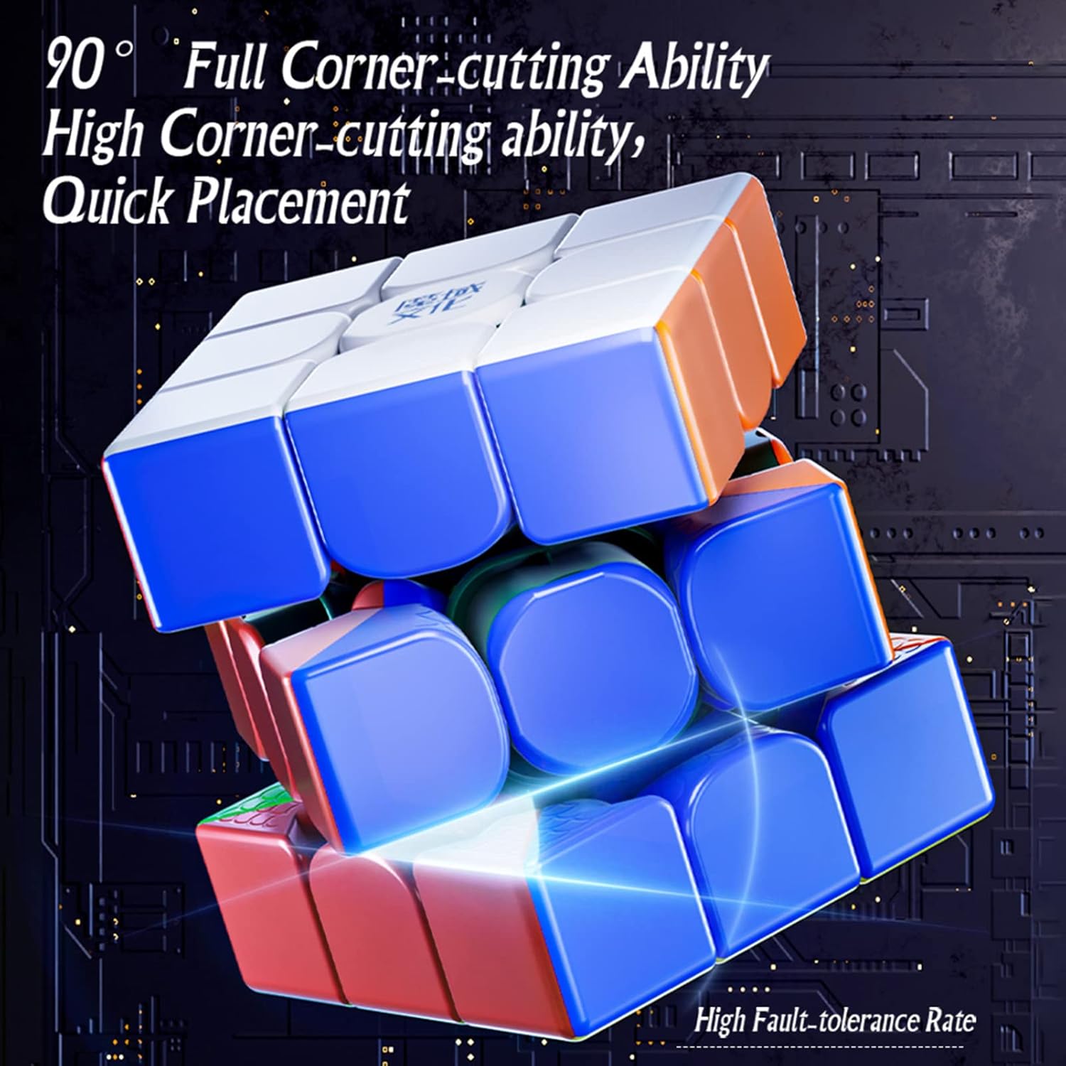 TUNJILOOL Moyu WRM V9 Ball Core (UV Coated) Stickerless Speed Cube, moyu WeiLong WR M V9 MagLev+Core Magnets Magic Clothes Flagship 3x3 UV, WRM 2023 (Ball-Core Version)
