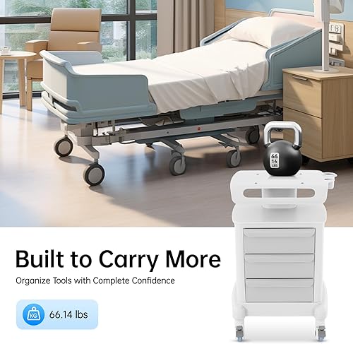 Miniatura 6 de Carrito de salón para spa de belleza, carritos de ultrasonido móviles para escáner de imágenes por ultrasonido, carrito médico, carrito de spa,