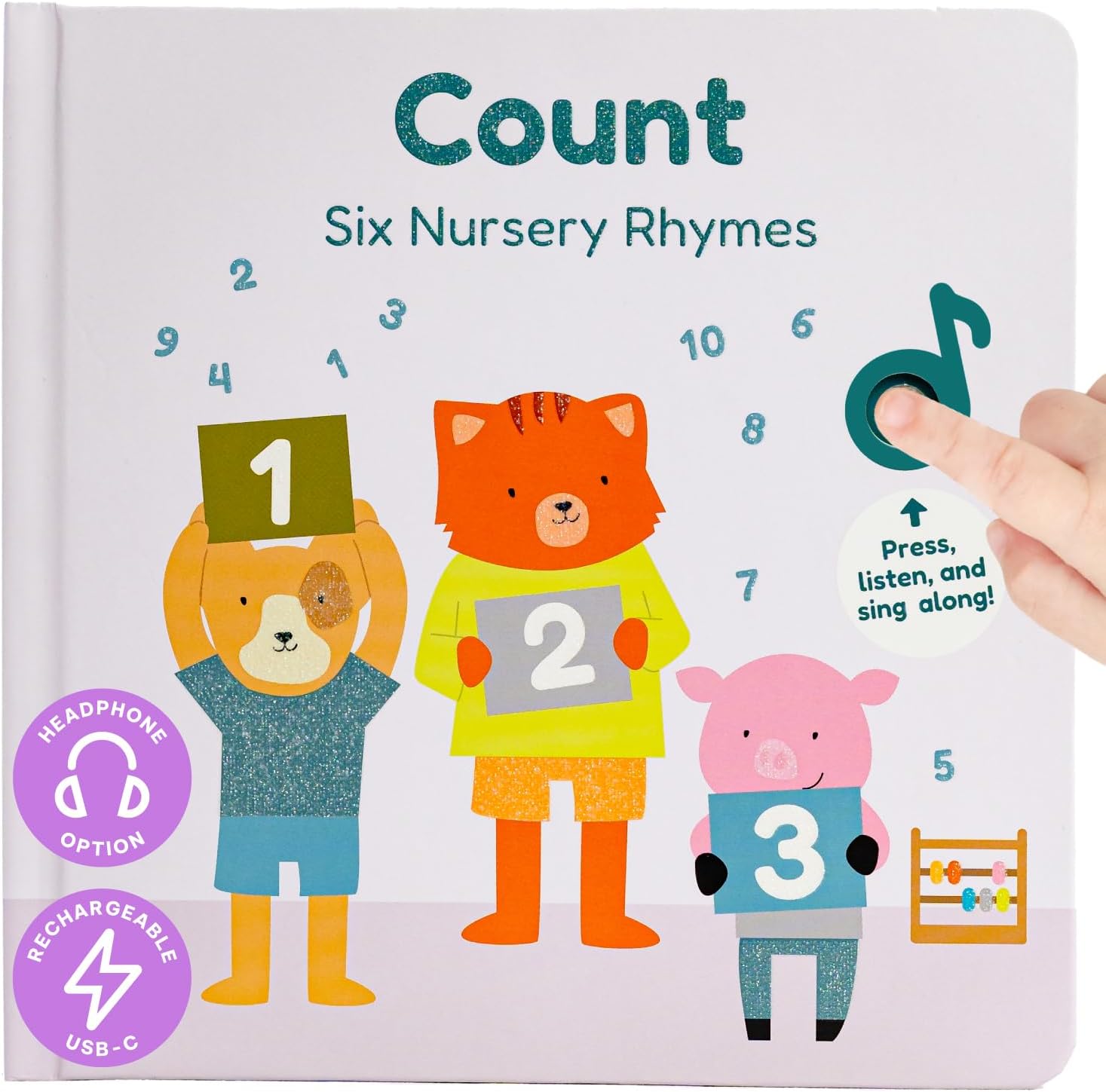 Cali's Books Numbers Music Book for Toddlers 1-3 Years Old