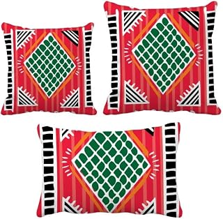 DIYthinker - Juego de Cojines, diseño de Calaveras, Color Rojo y Verde