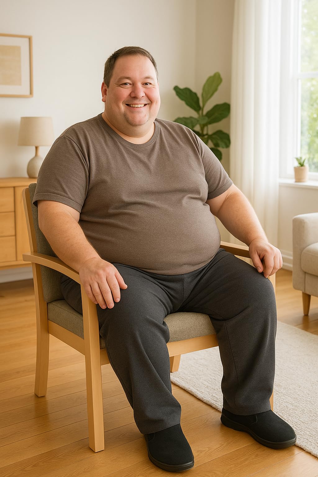 Schwerlaststuhl Alexander XXL – Stuhl mit Armlehnen für Schwergewichtige bis 250 kg – 52cm Sitzhöhe