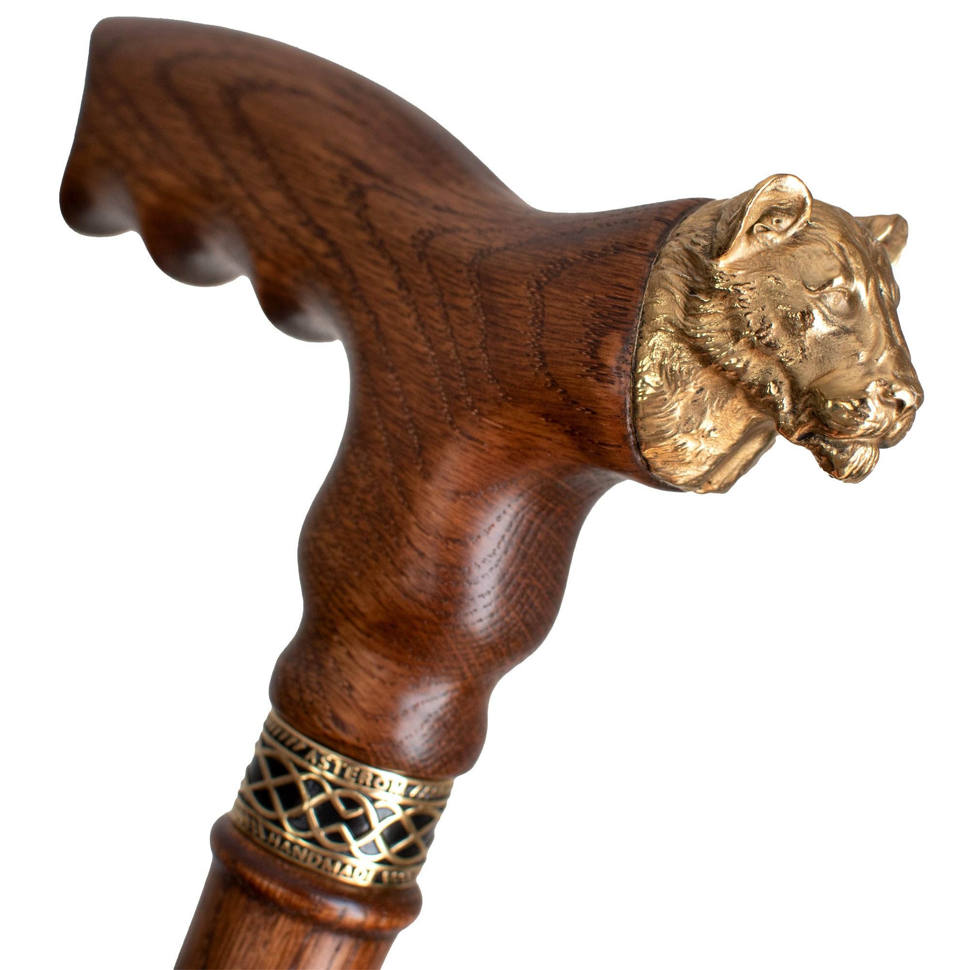 Asterom Walking Cane - Handmade Lion Canes for Men & Women - Wooden, Stylish, Cool Walking Sticks for Men, Seniors