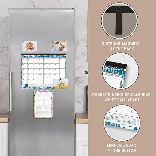 Miniatura 2 de StriveZen - Calendario magnético 2024-2025 para nevera, 16 x 12 pulgadas, grande mensual, papel, arrancable, enero de 2024 a diciembre de 2025, bloc