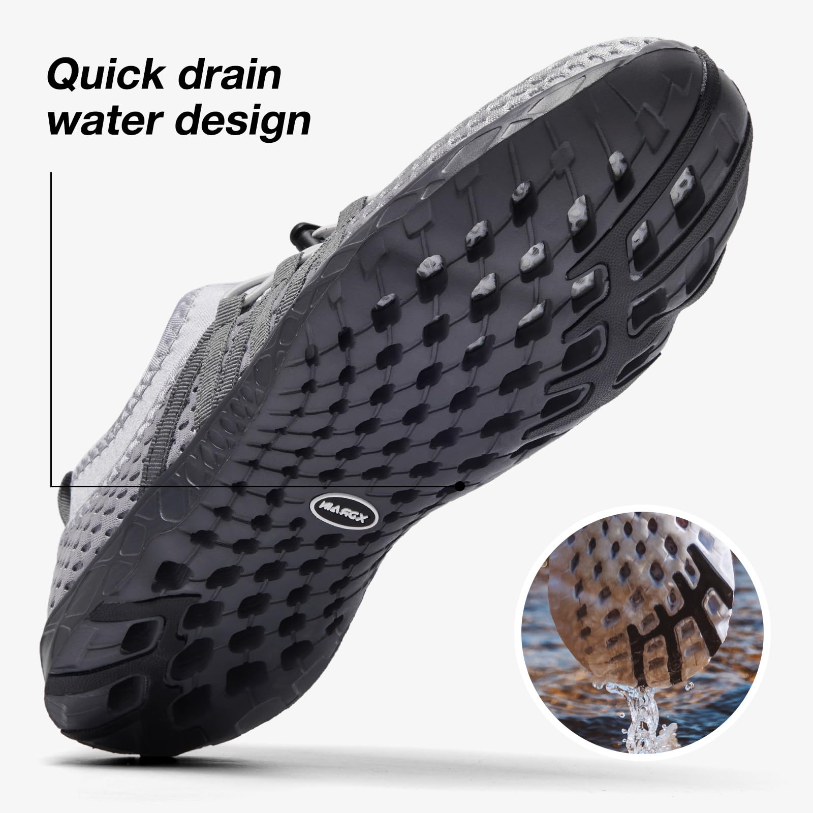 Aleader hombre Mesh Slip On Zapatos de agua