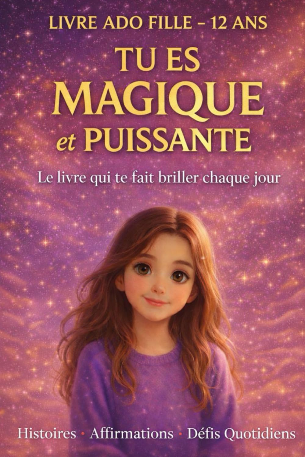 Livre Ado Fille 12 ans, TU ES MAGIQUE et PUISSANTE, Le Livre Qui te Fait Briller Chaque jour: 30 Histoires inspirantes, affirmations positives et défis doux pour grandir avec confiance
