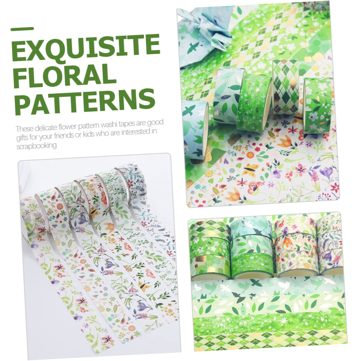 SHINEOFI 48rollos Cintas Washi De Floral Cinta para Scrapbooking y Manualidades para y Álbumes De