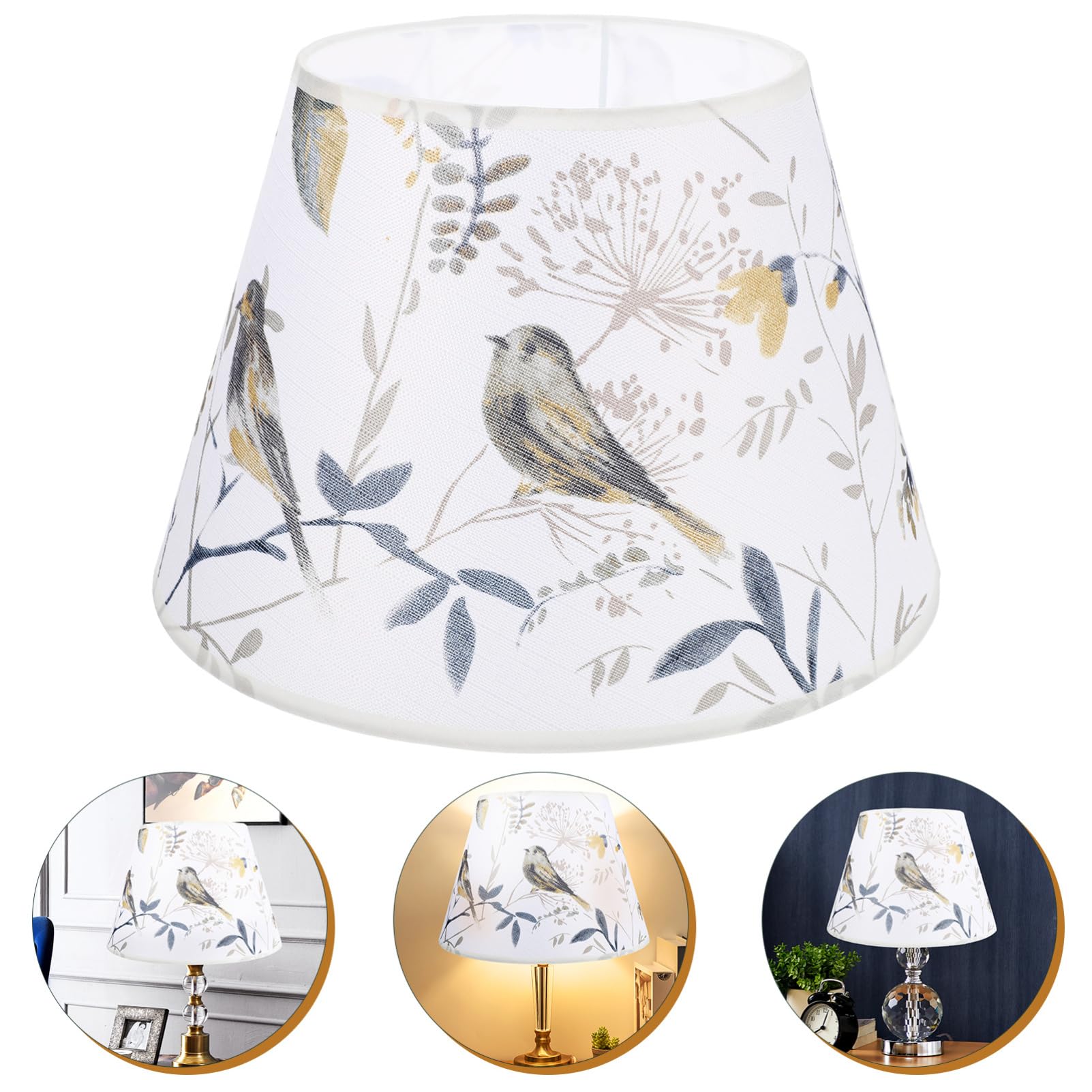 Abat-jour Tissu Fleuri Décoratif Pour Lampe De Bureau Accessoire Élégant Pour Lampe De Table Abat-jour De Remplacement