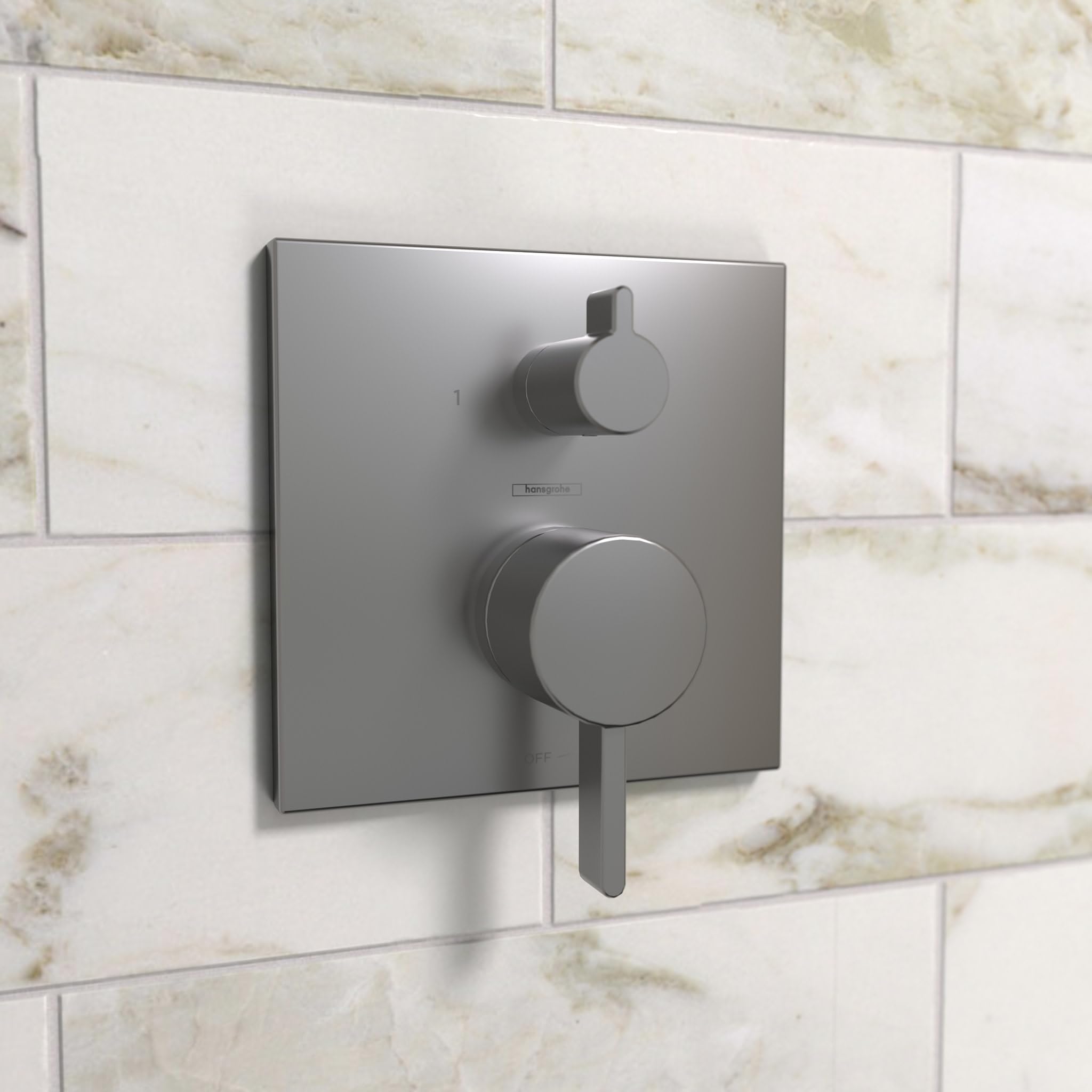hansgrohe Ecostat Modern Pressure Balance Shower Valve Trim with