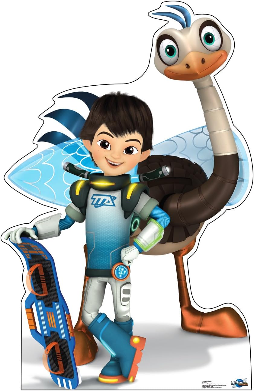 Cardboard People Miles & M.E.R.C. Life Size Cardboard Cutout Standup - Disney's Miles from Tomorrowland