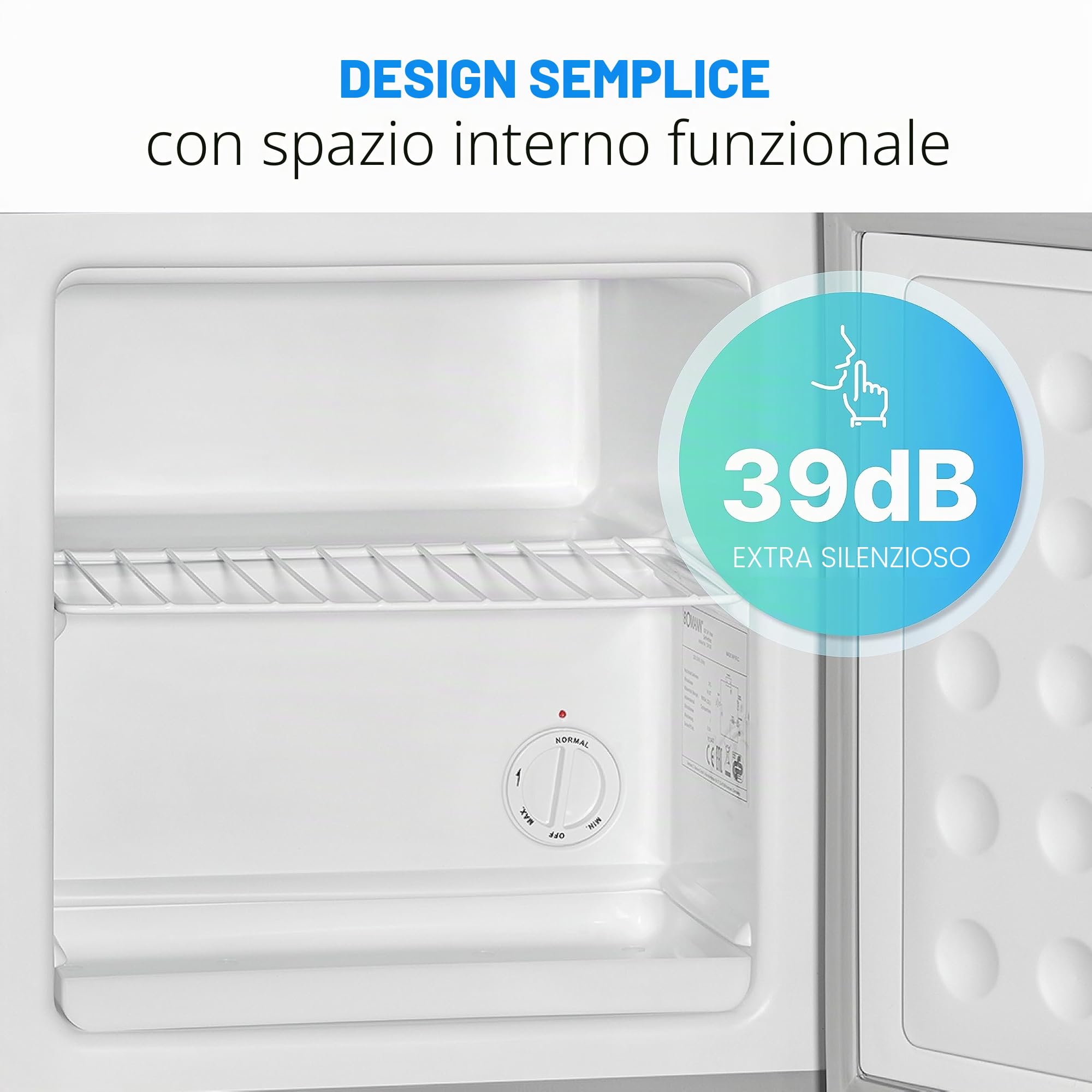 Bomann Freezerbox 31L | Congelatore piccolo con ripiano a griglia | chiusura intercambiabile e regolazione continua della temperatura | Mini congelatore con marcatura a 4 stelle | GB 341.1 inox