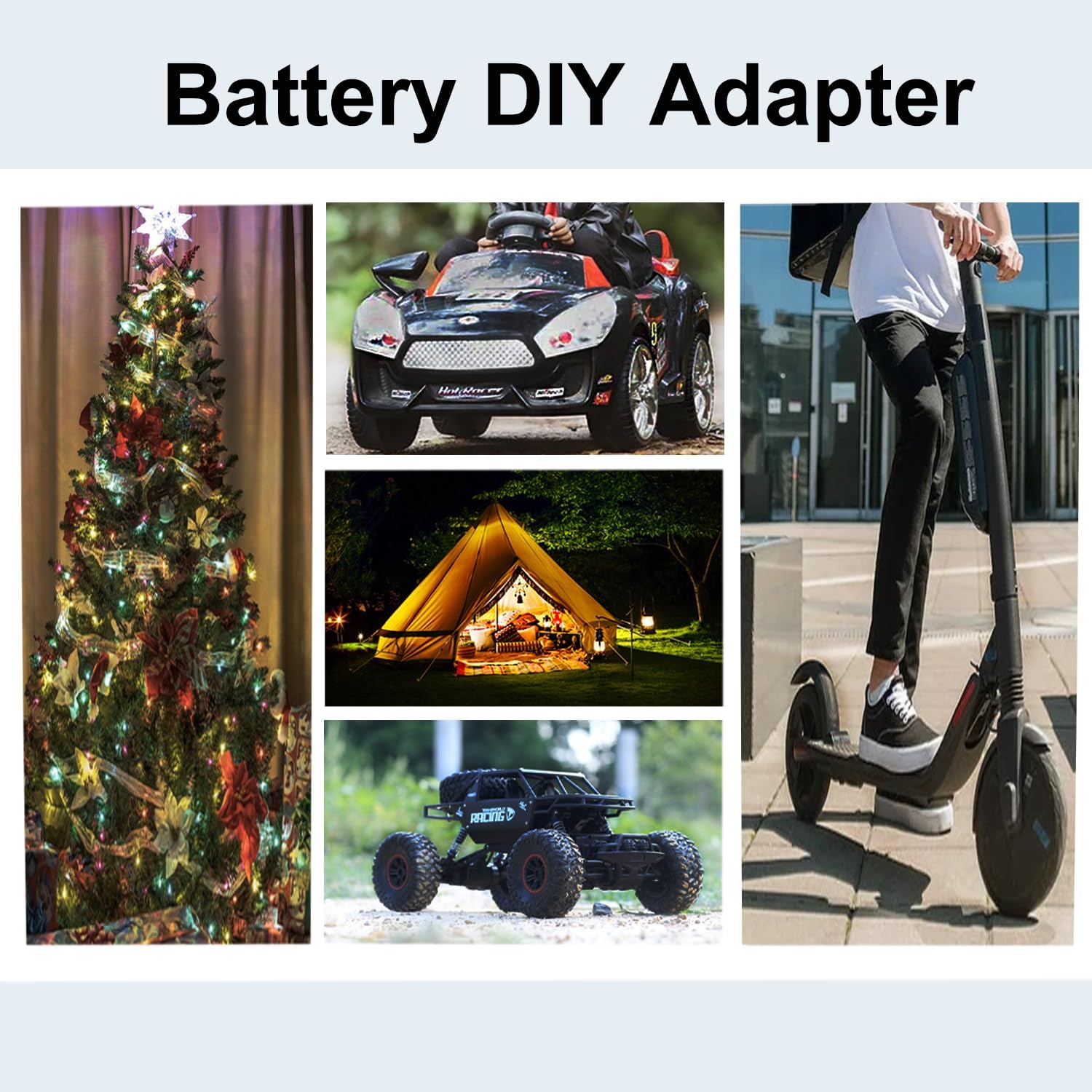 2 Packs Power Wheels Battery Adapter for Milwaukee M18 Battery Adapter - 6Pcs 30A Fuse, 2 Wire terminals & 12AWG Wire - Power Connector for Kids Electric Car,Robots,RC Toys and LED Lights,DIY,Red - Image 5