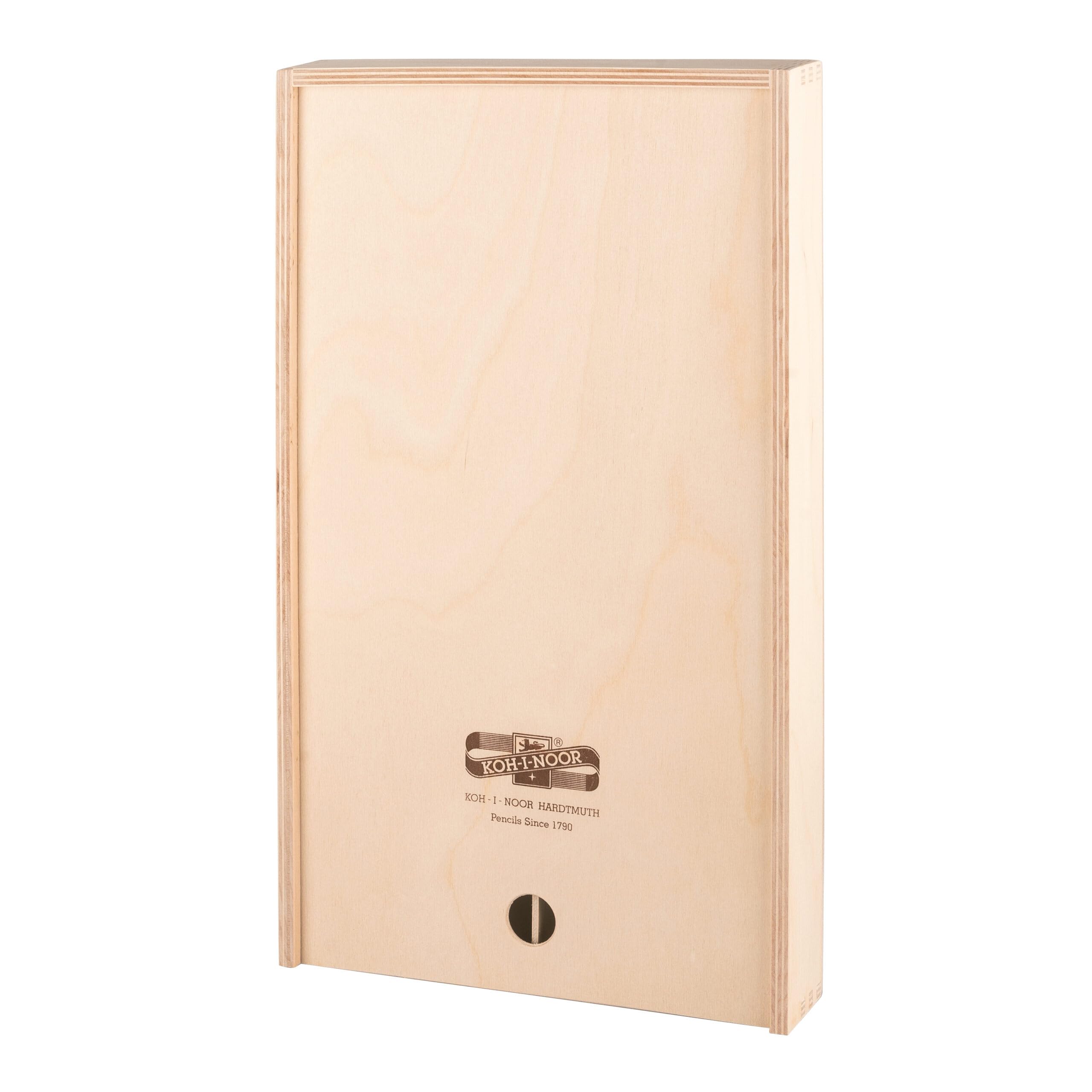 Holzbox KOH-I-NOOR Holzschiebebox für Stifte Pinsel Bleistifte etc. Stiftebox Aufbewahrungsbox Pinselbox Stifteköcher