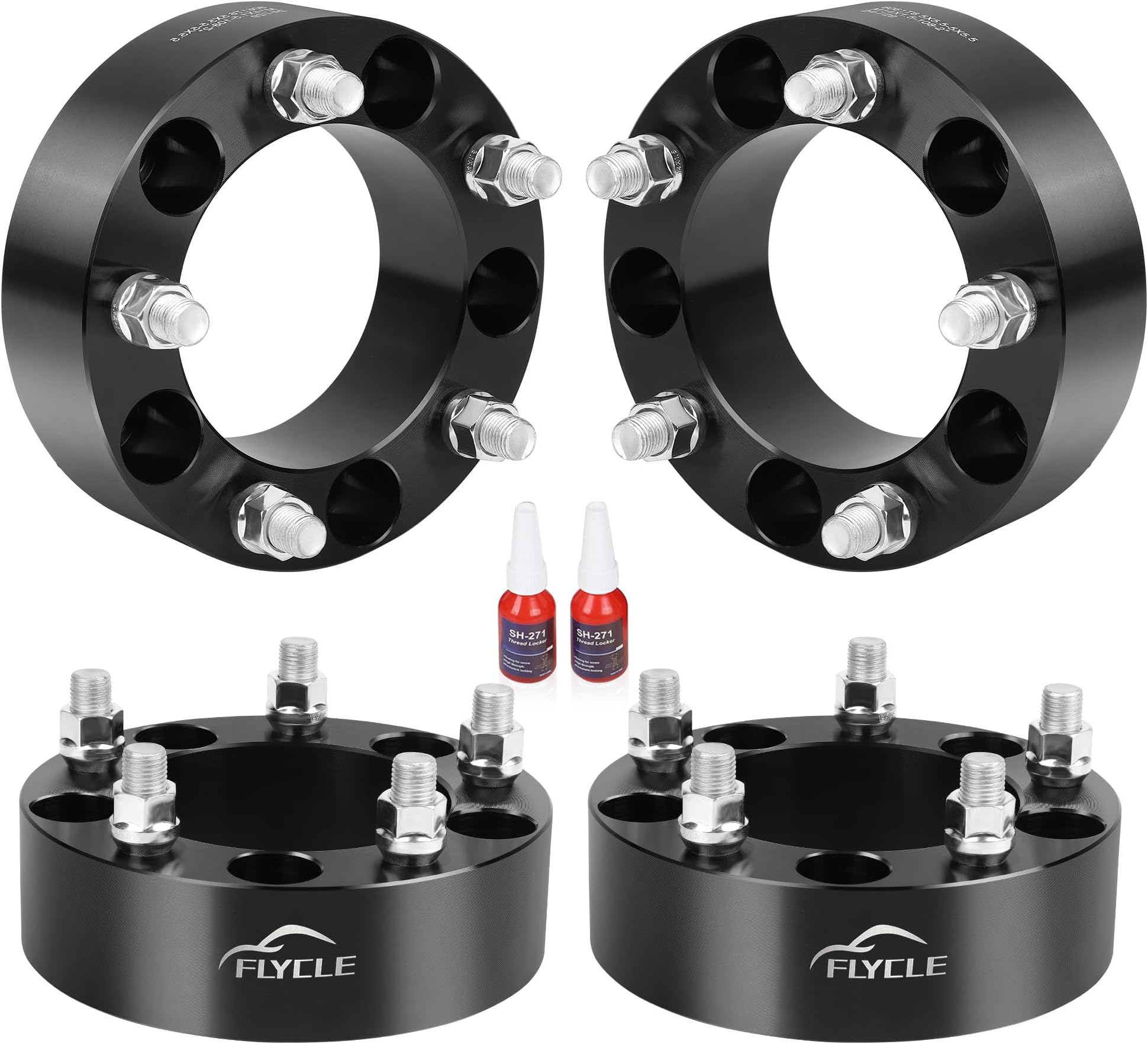 FLYCLE 5x5.5 Wheel Spacers 2 inch for 2012-2018 Ram 1500, 5x139.7mm Forged Wheel Spacer for Dodge Ram 1500 with 14X1.5 Studs & 108mm Center Bore